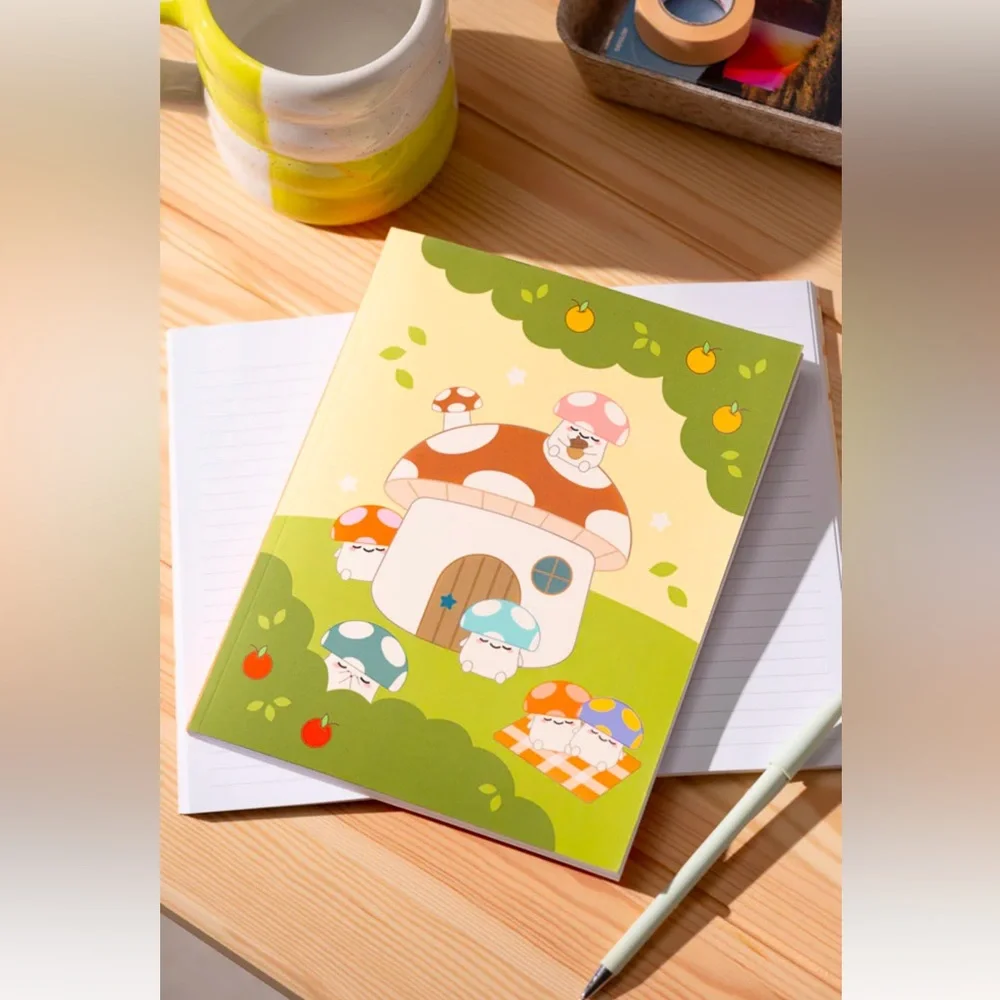 Smoko x Denik Friends Smoko Mushroom Garden Medium Layflat Notebook, NWT